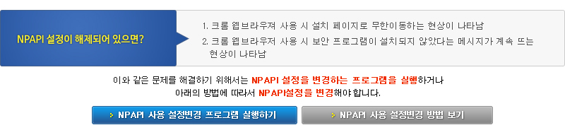 NPAPI 사용 설정방법